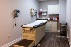 Addiction Treatment Medical Office With Patient Table