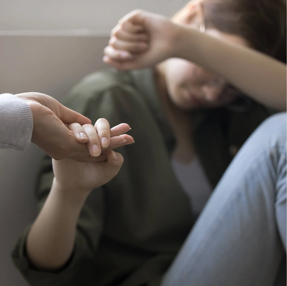 People holding hands