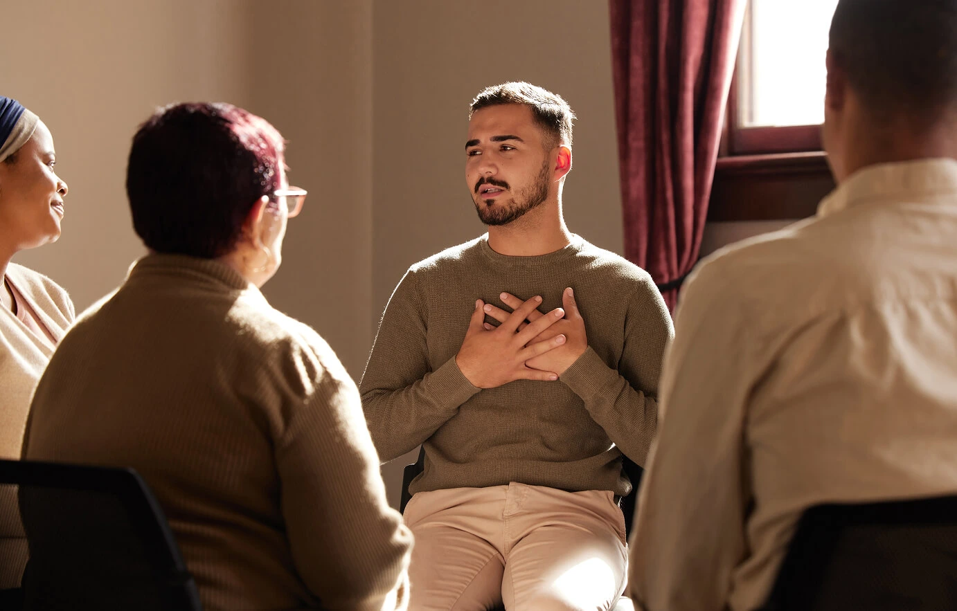 People talking at a meeting