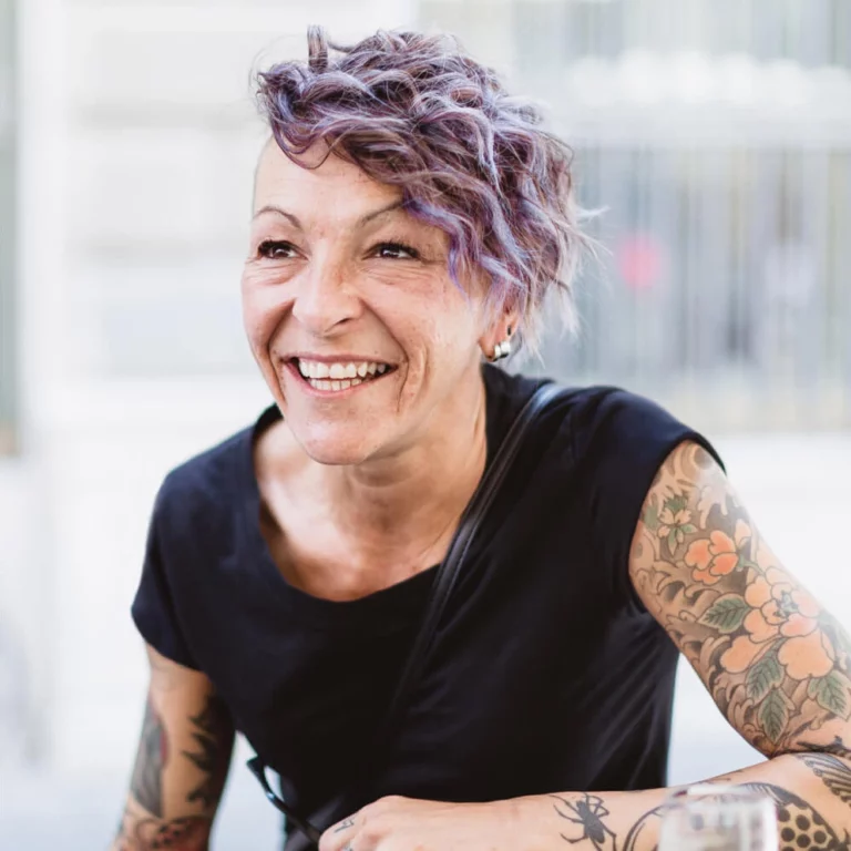 Lady Smiling expressing happiness.