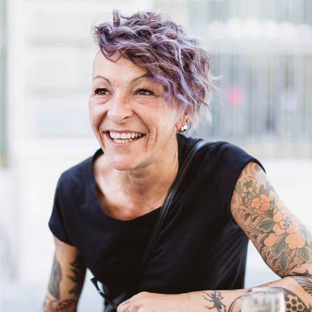 Lady Smiling expressing happiness.