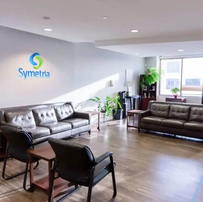 Inside of a Symetria building