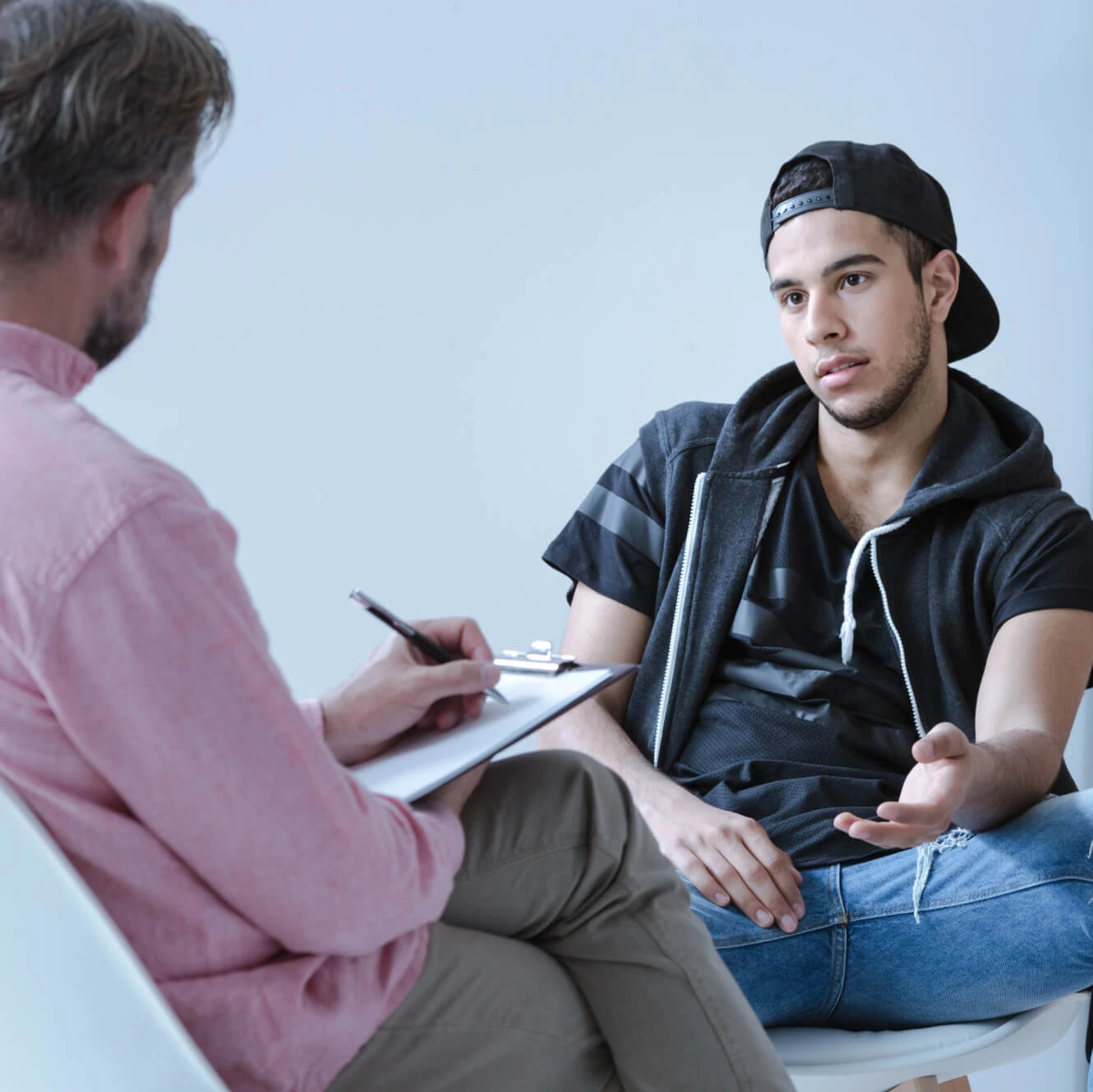 Men talking