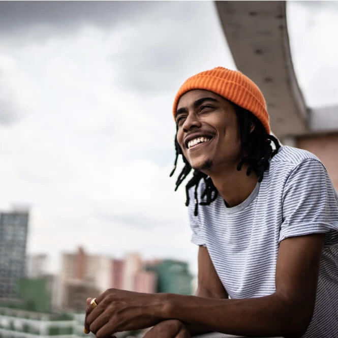 Man smiling