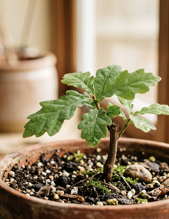 Young plant growing steadily, representing long-term methadone use and recovery
