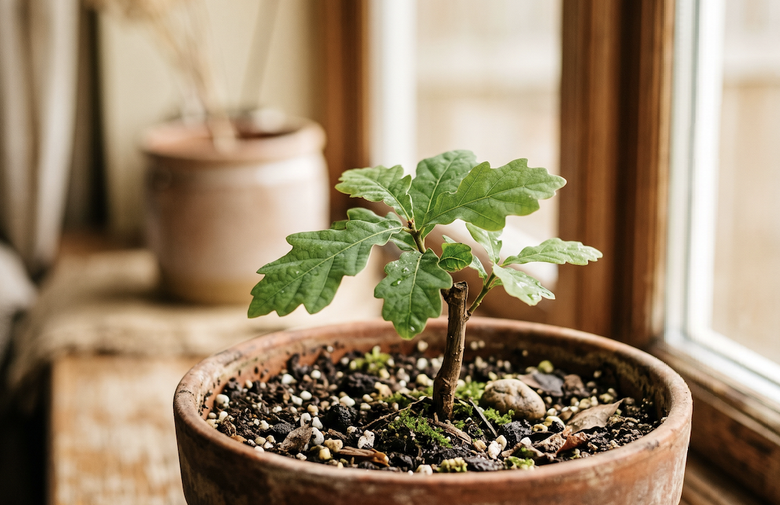 Young plant growing steadily, representing long-term methadone use and recovery