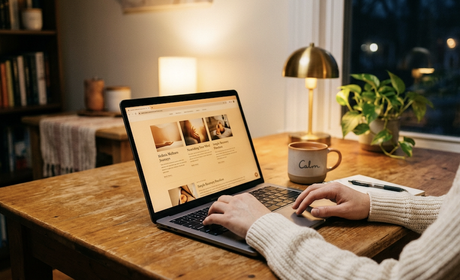 Person researching Suboxone treatment options online at home in Joliet